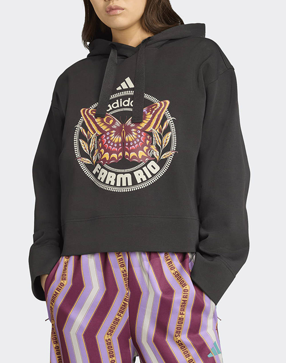 ADIDAS ADIDAS FARM HOODIE JL8607-BLACK Black