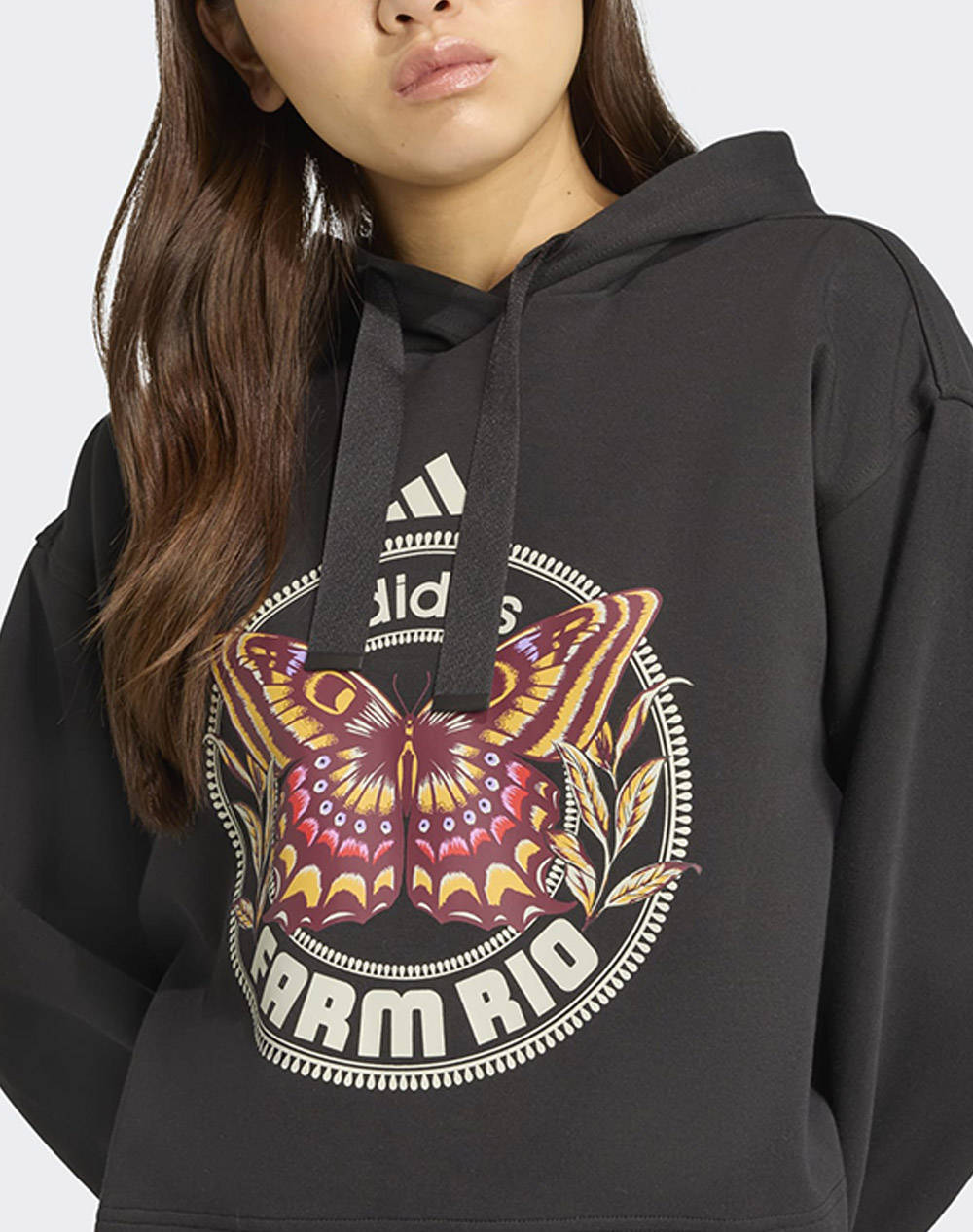 ADIDAS FARM HOODIE JL8607-BLACK Black φωτογραφία