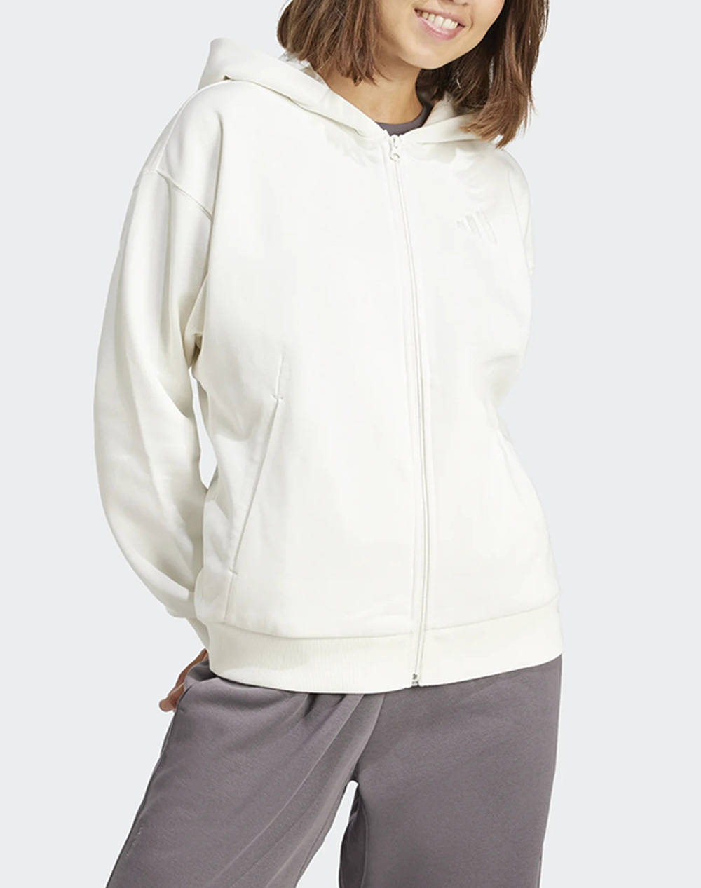 ADIDAS W ALL SZN FZ HD JD4689-WHITE White