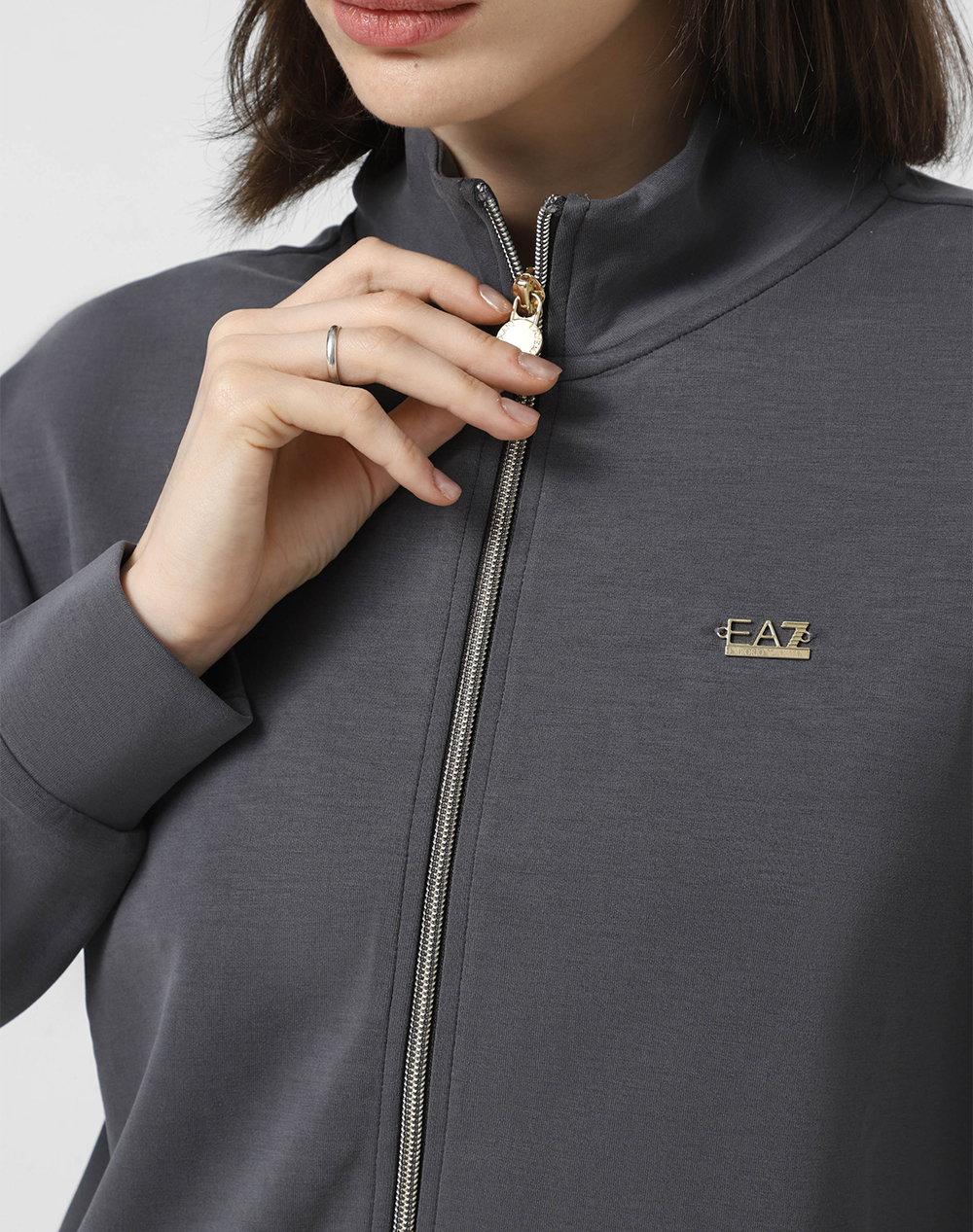 Ea7 Sweatshirt 7W000191Af12643-U8117 Darkgray Γυναικεία ρούχα μπλούζες φούτερ Politikos Shop Πολιτικός