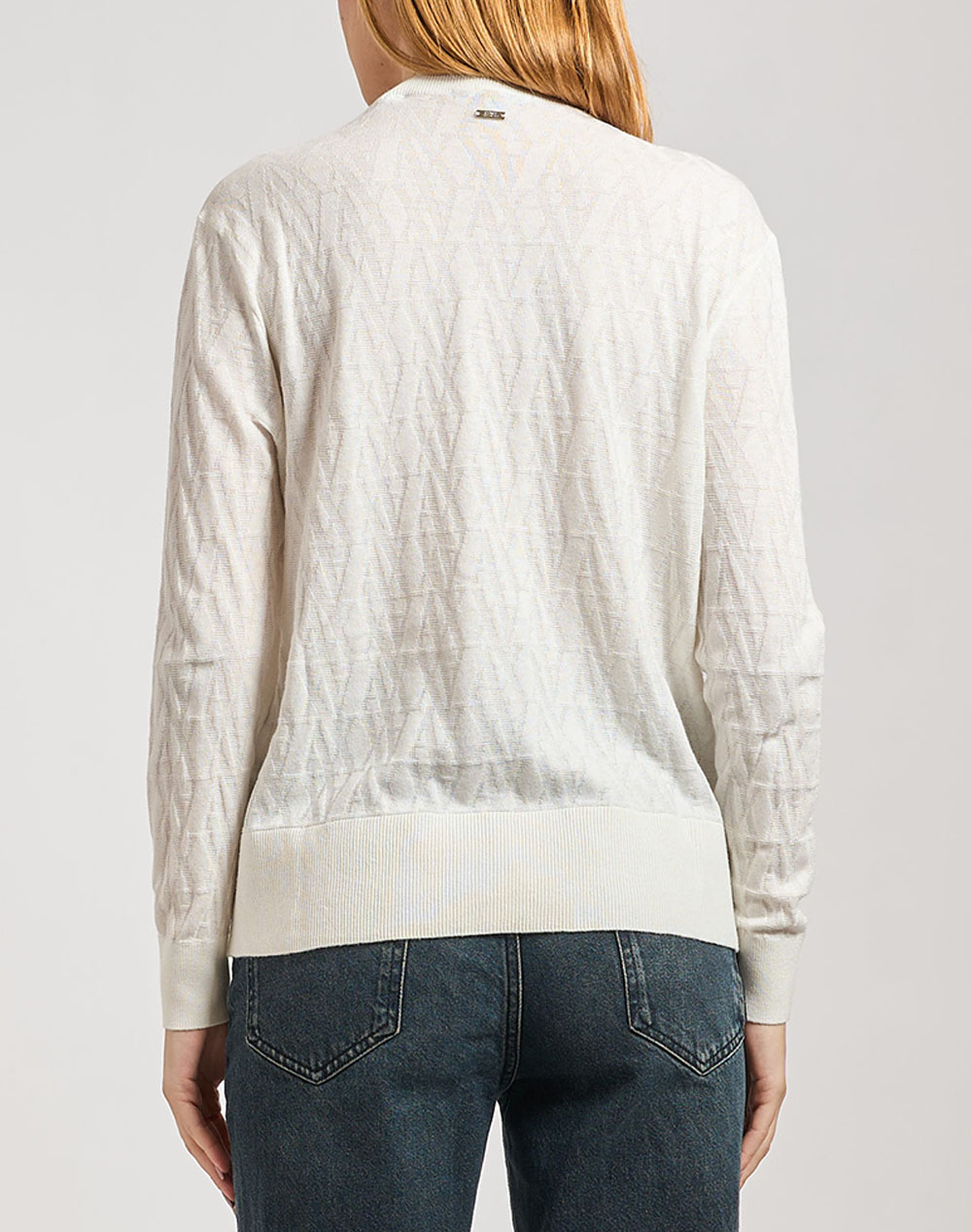 ARMANI EXCHANGE PULLOVER XW001317AF16619-F0060 Ecru φωτογραφία