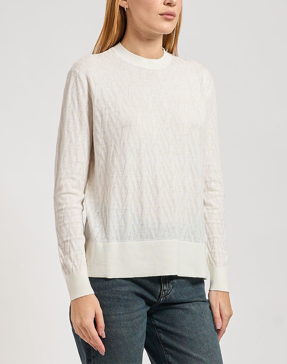 ARMANI EXCHANGE PULLOVER XW001317AF16619-F0060 Ecru φωτογραφία