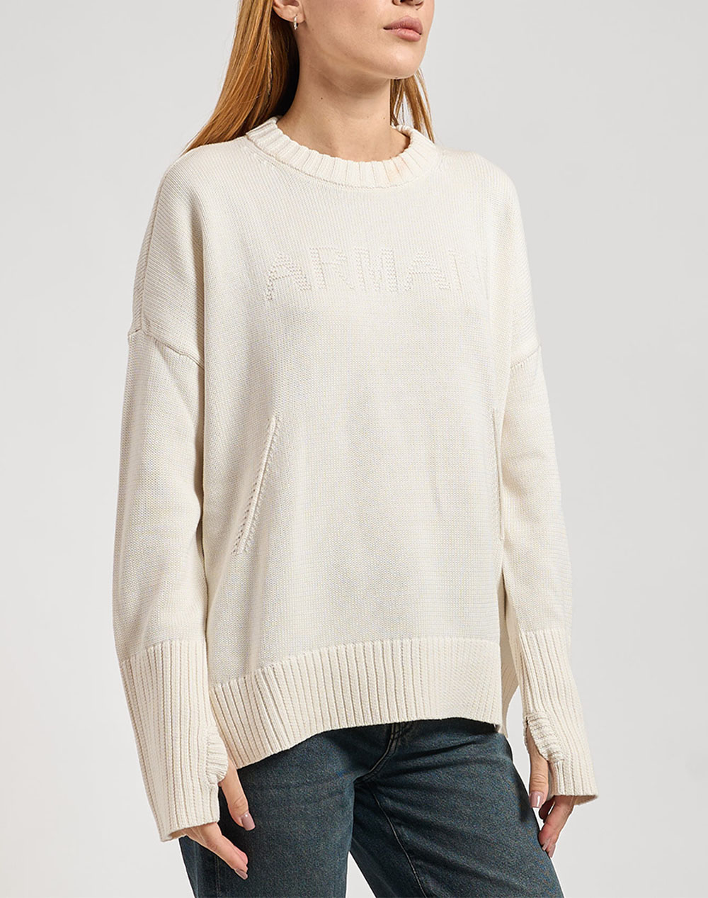 ARMANI EXCHANGE PULLOVER XW000760AF16552-U1003 Ecru φωτογραφία