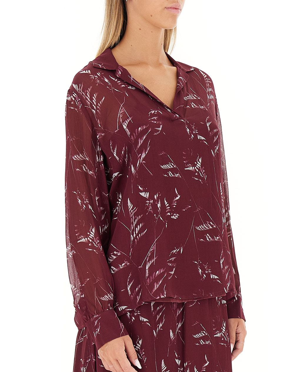 Armani Exchange Blouse Xw001019Af12051-Fa029 Bordeux Γυναικεία ρούχα μπλούζες Τοπ Κορμακια Politikos Shop Πολιτικός