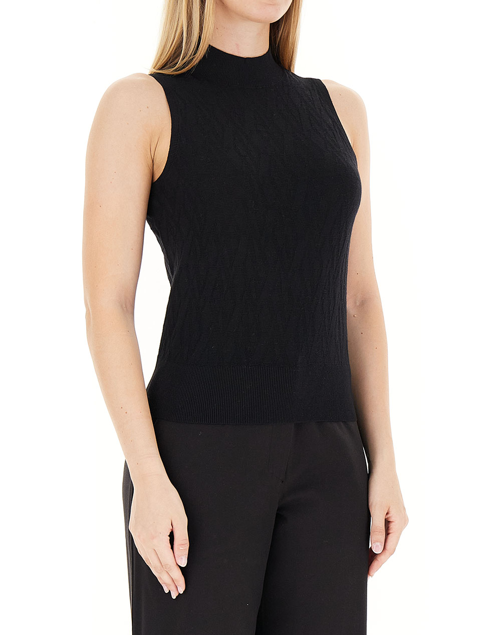 ARMANI EXCHANGE KNIT TOP XW001318AF16619-FC101 Black φωτογραφία