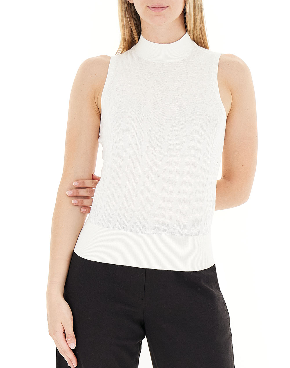 ARMANI EXCHANGE KNIT TOP XW001318AF16619-F0060 OffWhite