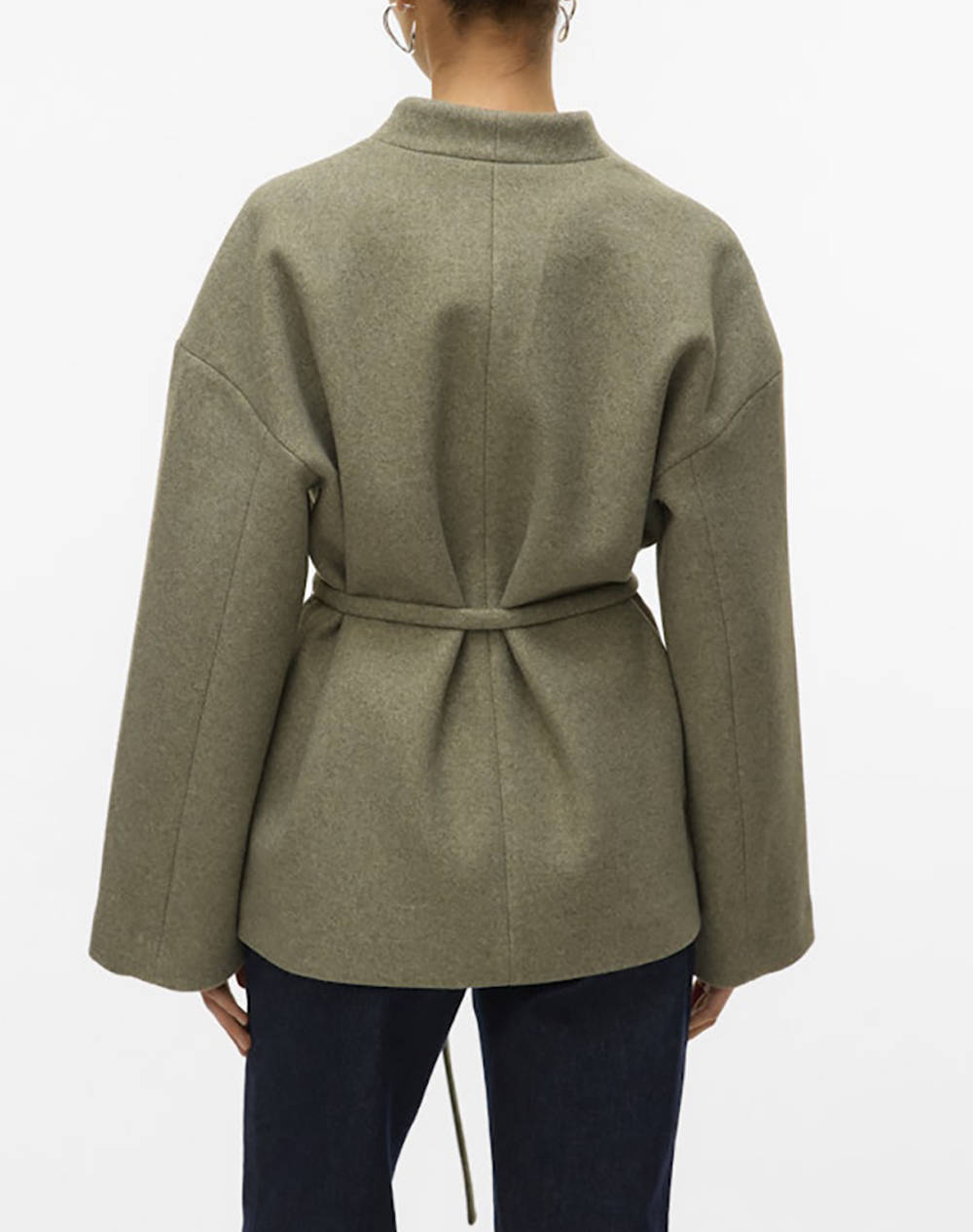 AWARE BY VERO MODA AWSIJINA LS V-NECK SHORT JACKET 10331747-Tea Khaki φωτογραφία