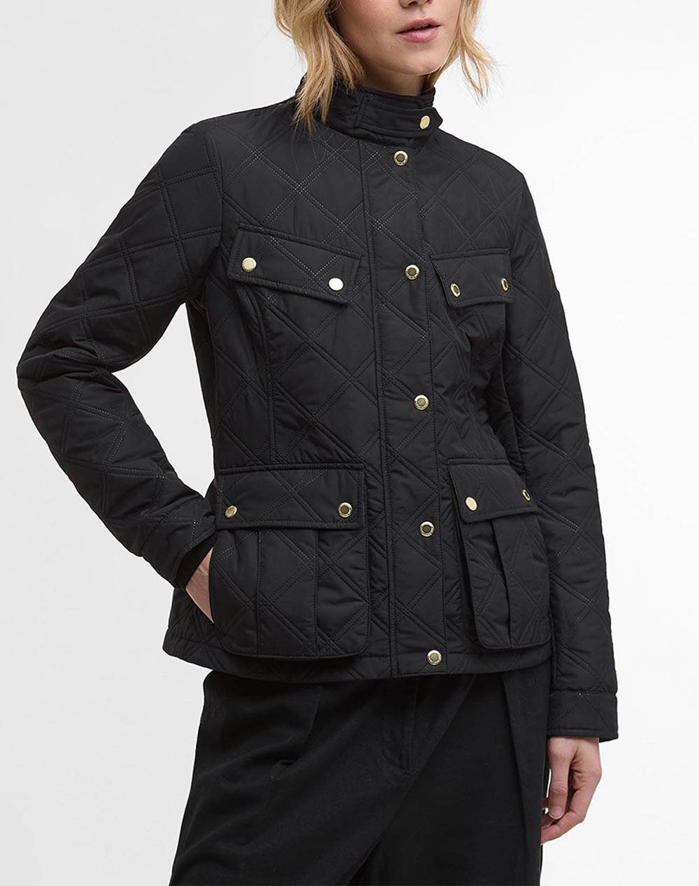 BARBOUR INTERNATIONAL BARBOUR INTERNATIONAL B.INTL HALSEY QUILTED JACKET LQU1820-BIBK12.5 Black