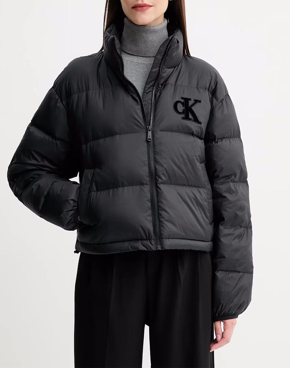 CALVIN KLEIN JEANS GRAPHIC LOGO PUFFER JACKET LV047D503G-UB1 Black