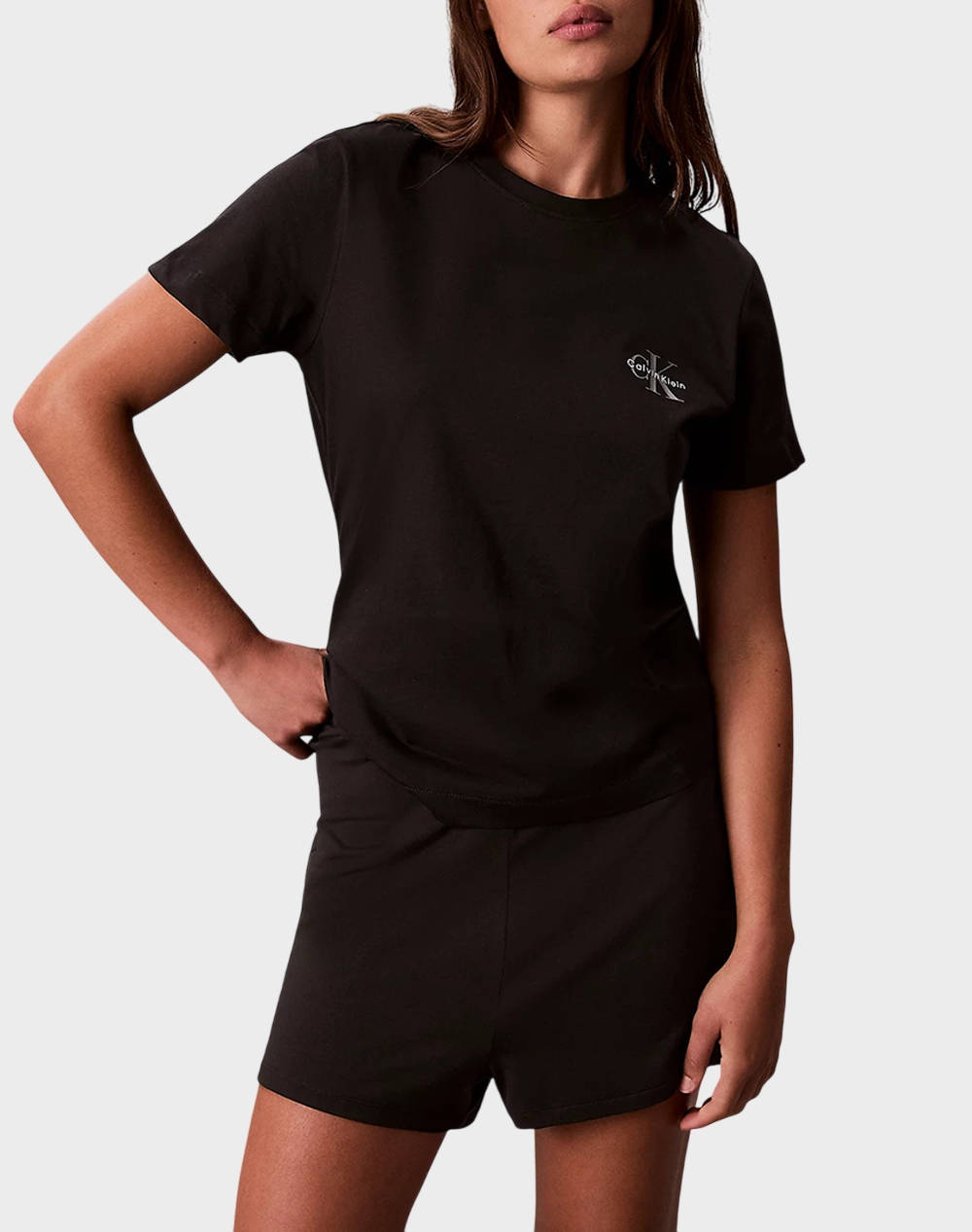 CALVIN KLEIN JEANS A- Logo CN 2 Pack Tee LV047C905G-UB1 TotalBlack