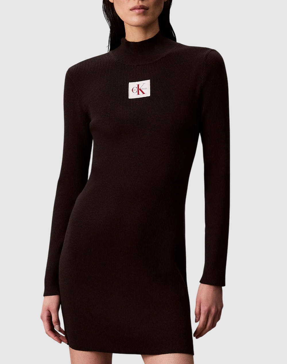 CALVIN KLEIN CALVIN KLEIN JEANS LS T NECK MINI DRESS LV047D308G-UB1 Black