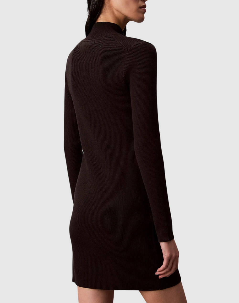 CALVIN KLEIN JEANS LS T NECK MINI DRESS LV047D308G-UB1 Black φωτογραφία