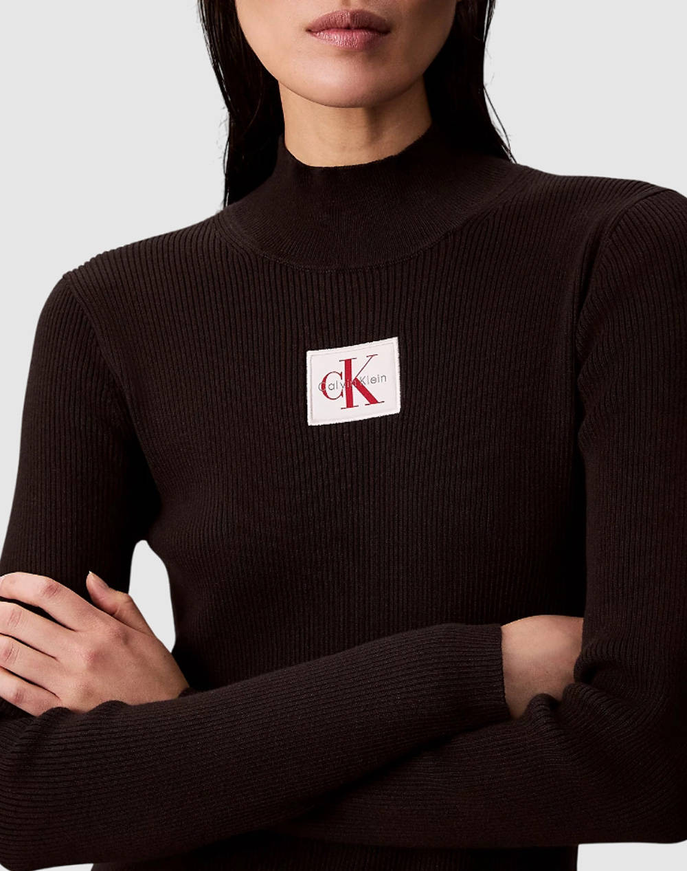 CALVIN KLEIN JEANS LS T NECK MINI DRESS LV047D308G-UB1 Black φωτογραφία