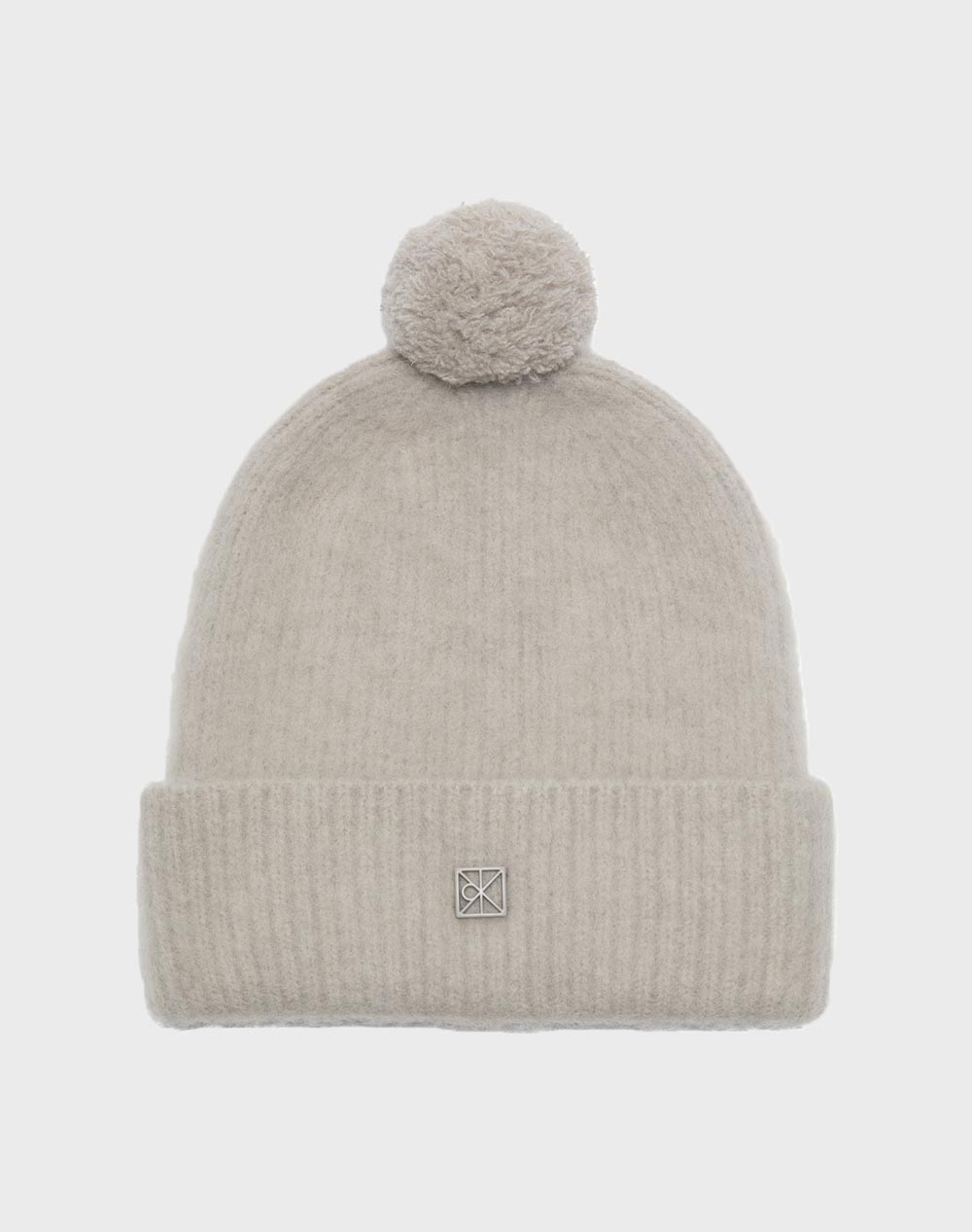 CALVIN KLEIN CALVIN KLEIN EMBLEM BRUSHED POMPOM BEANIE LV04D8067G-RMU LightGray