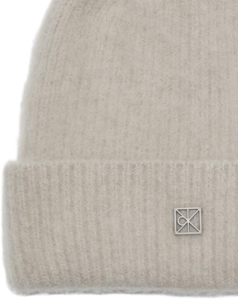 CALVIN KLEIN EMBLEM BRUSHED POMPOM BEANIE LV04D8067G-RMU LightGray φωτογραφία
