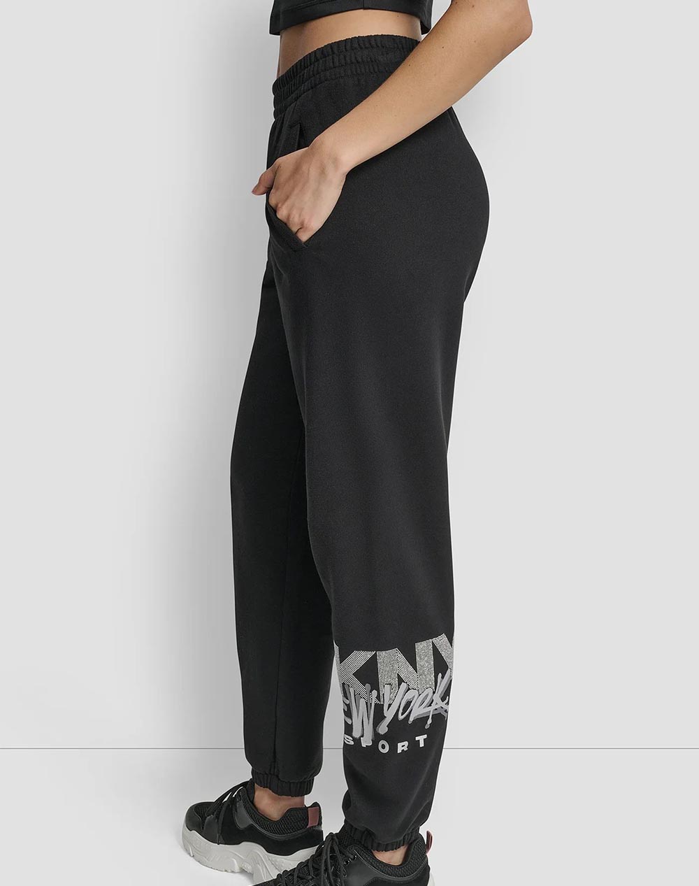 DKNY DP5P3742 LOGO ΠΑΝΤΕΛΟΝΙ ΑΘΛΗΤΙΚΟ DKNY DP5P3742-OGF Black φωτογραφία