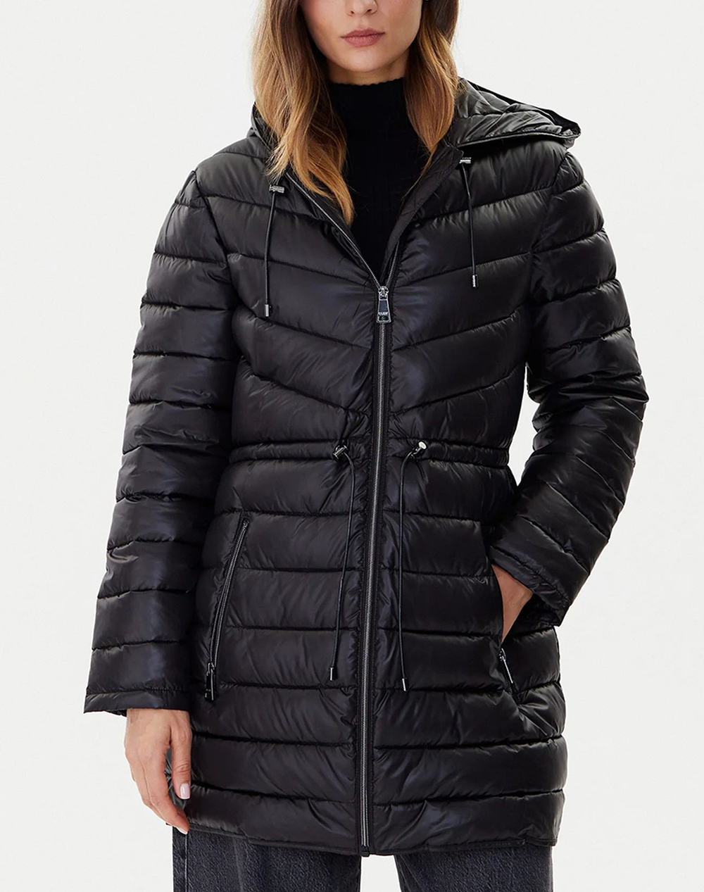 DKNY DKNY DLEMPV38 ΜΠΟΥΦΑΝ ΜΕ ΚΟΥΚΟΥΛΑ DKNY DLEMPV38-0071 Black