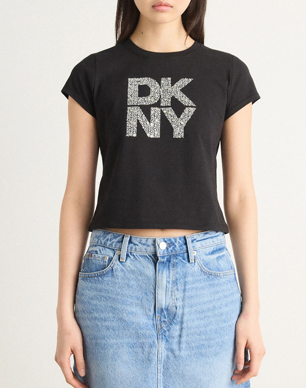 DKNY DKNY DJ5T1512 LOGO ΜΠΛΟΥΖΑΚΙ ΚΟΝΤΟΜΑΝΙΚΟ DKNY DJ5T1512-71Y1 Black