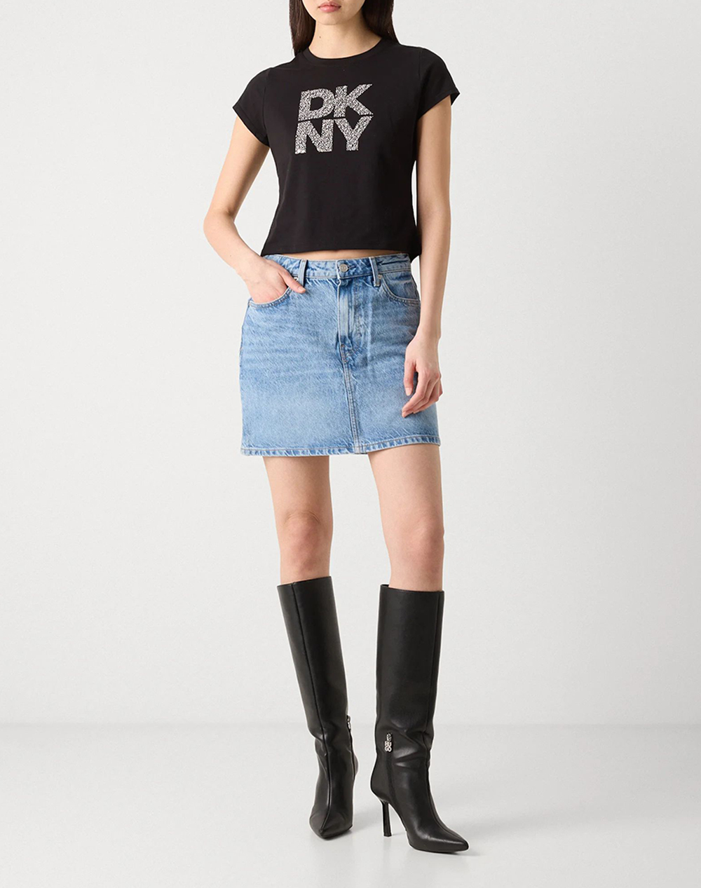 DKNY DJ5T1512 LOGO ΜΠΛΟΥΖΑΚΙ ΚΟΝΤΟΜΑΝΙΚΟ DKNY DJ5T1512-71Y1 Black φωτογραφία