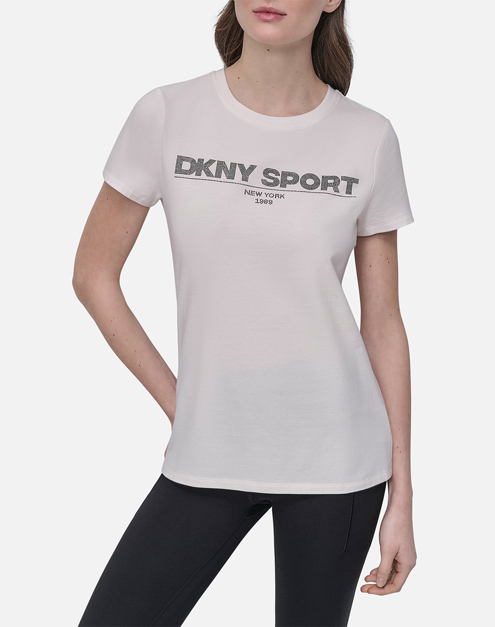 DKNY DKNY DP5T1376 LOGO ΜΠΛΟΥΖΑΚΙ ΚΟΝΤΟΜΑΝΙΚΟ DKNY DP5T1376-1YR OffWhite