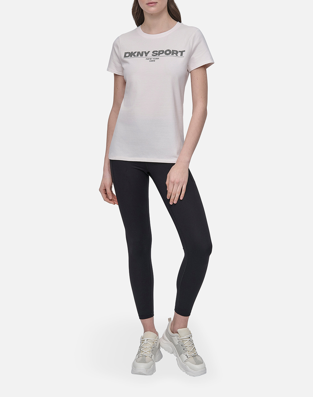 DKNY DP5T1376 LOGO ΜΠΛΟΥΖΑΚΙ ΚΟΝΤΟΜΑΝΙΚΟ DKNY DP5T1376-1YR OffWhite φωτογραφία