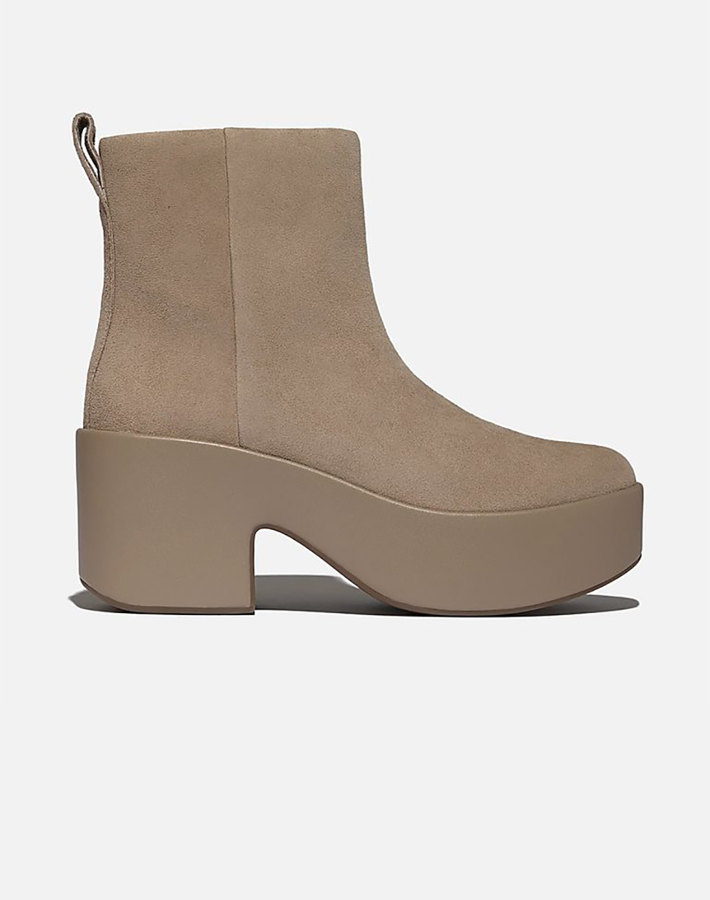 FIT FLOP FIT FLOP PLATFFORM ZIP UP ANKLE BOOT - SUEDE​ E5J-076-PORTABELLA SandyBrown