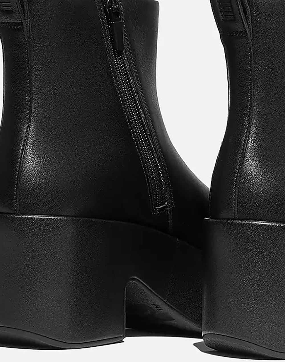 FIT FLOP PLATFFORM ZIP UP ANKLE BOOT - LEATHER​ E4Z-090-ALL BLACK Black φωτογραφία