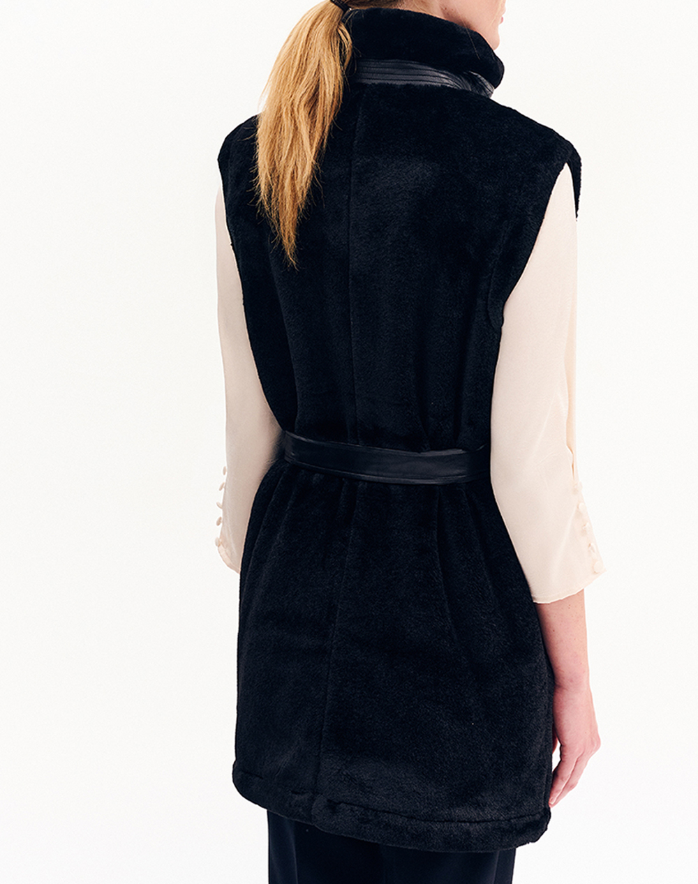 FOREL Γιλέκο αμάνικο γούνα 081.41.01.014-Μαύρο Black φωτογραφία