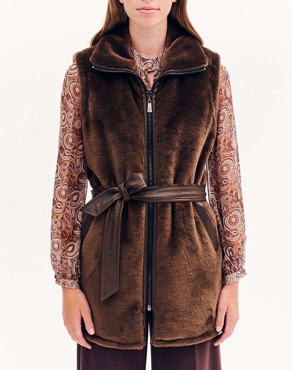 FOREL Γιλέκο αμάνικο γούνα 081.41.01.014-ΚΑΦΕ Brown