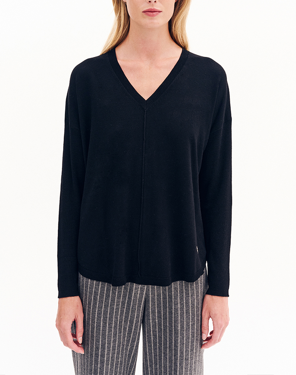 FOREL Πλεκτή μπλούζα 081.90.01.015-Μαύρο Black