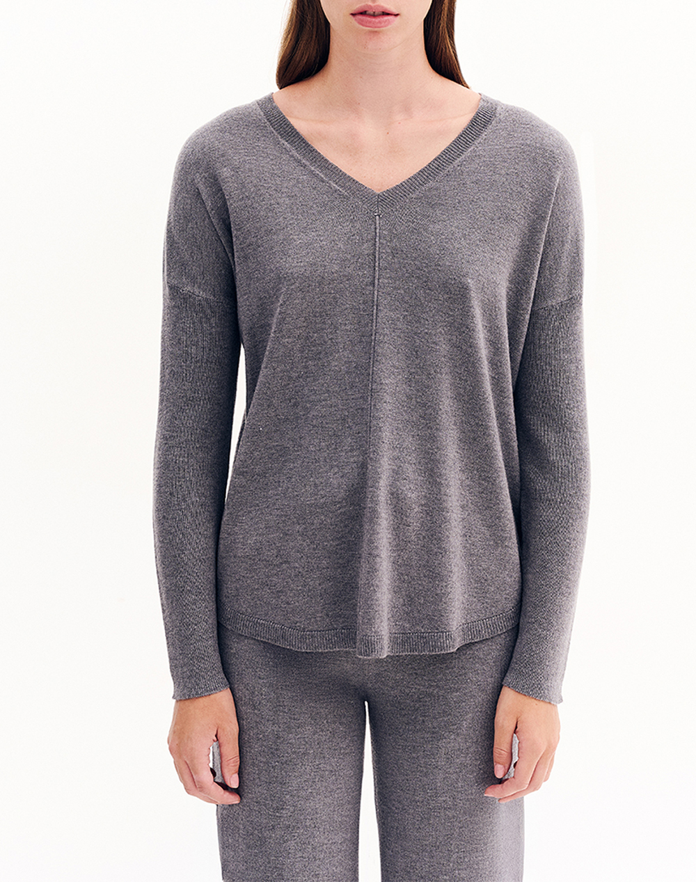 FOREL Πλεκτή μπλούζα 081.90.01.015-ΓΚΡΙ Gray