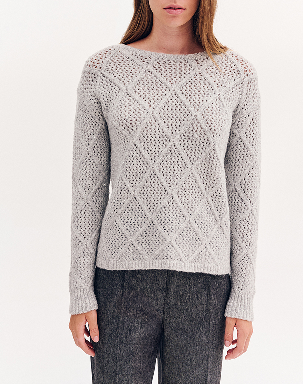 FOREL Πλεκτή μπλούζα 081.90.01.005-ΑΣΗΜΙ LightGray