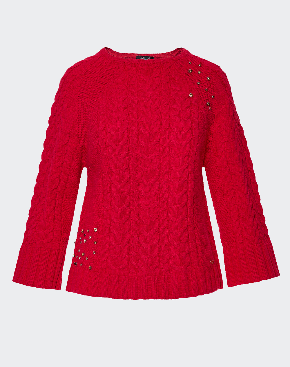 FOREL Πλεκτή μπλούζα με strass 081.90.01.008-ΚΟΚΚΙΝΟ Red