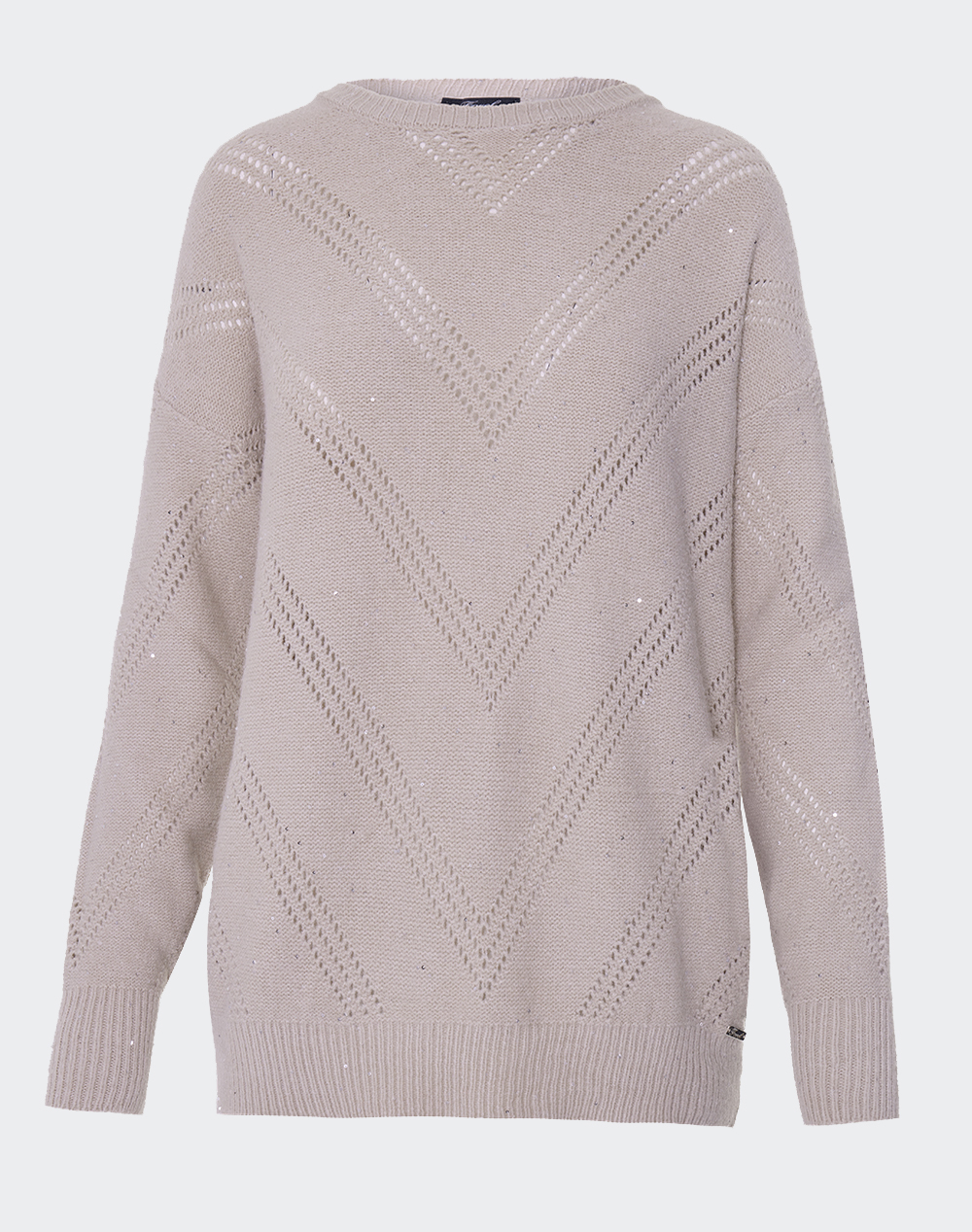 FOREL Πλεκτή μπλούζα με διάτρητο σχέδιο 081.90.01.049-ΜΠΕΖ Biege