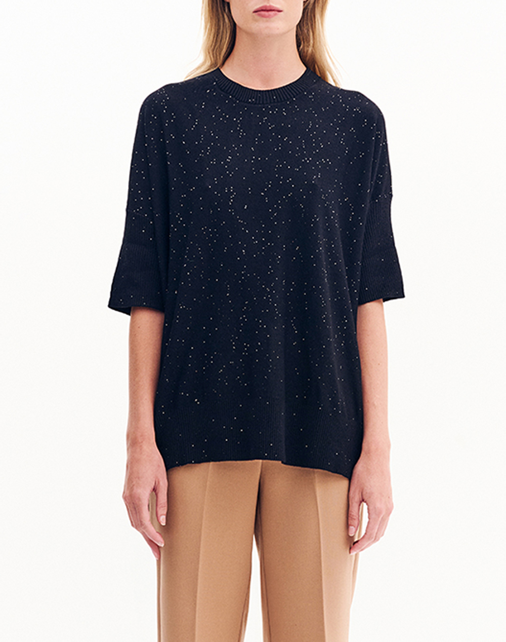 FOREL FOREL Πλεκτή μπλούζα 081.90.01.038-Μαύρο Black