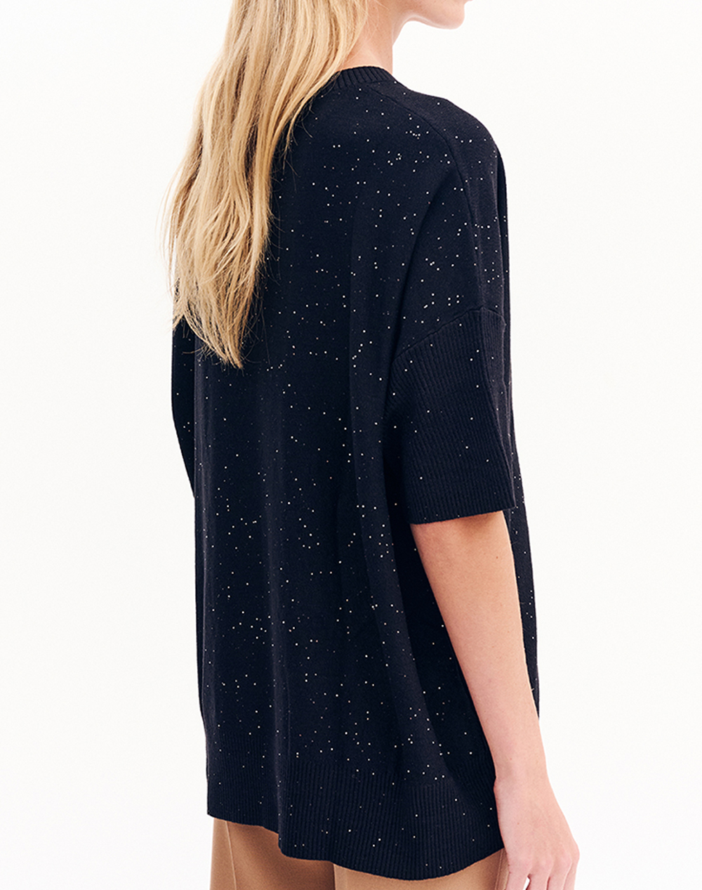 FOREL Πλεκτή μπλούζα 081.90.01.038-Μαύρο Black φωτογραφία