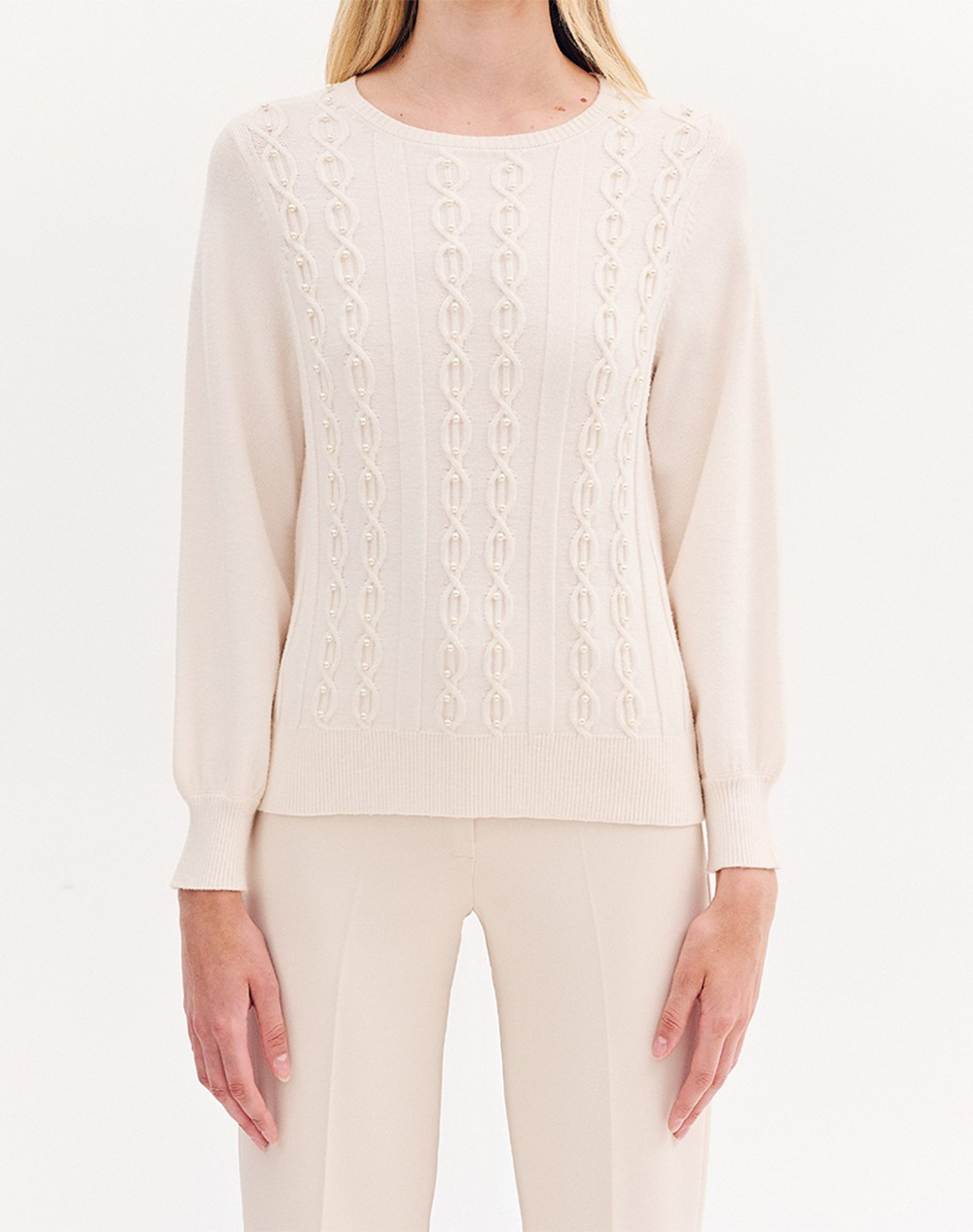 FOREL FOREL Πλεκτή μπλούζα 081.90.01.024-ΕΚΡΟΥ Ecru