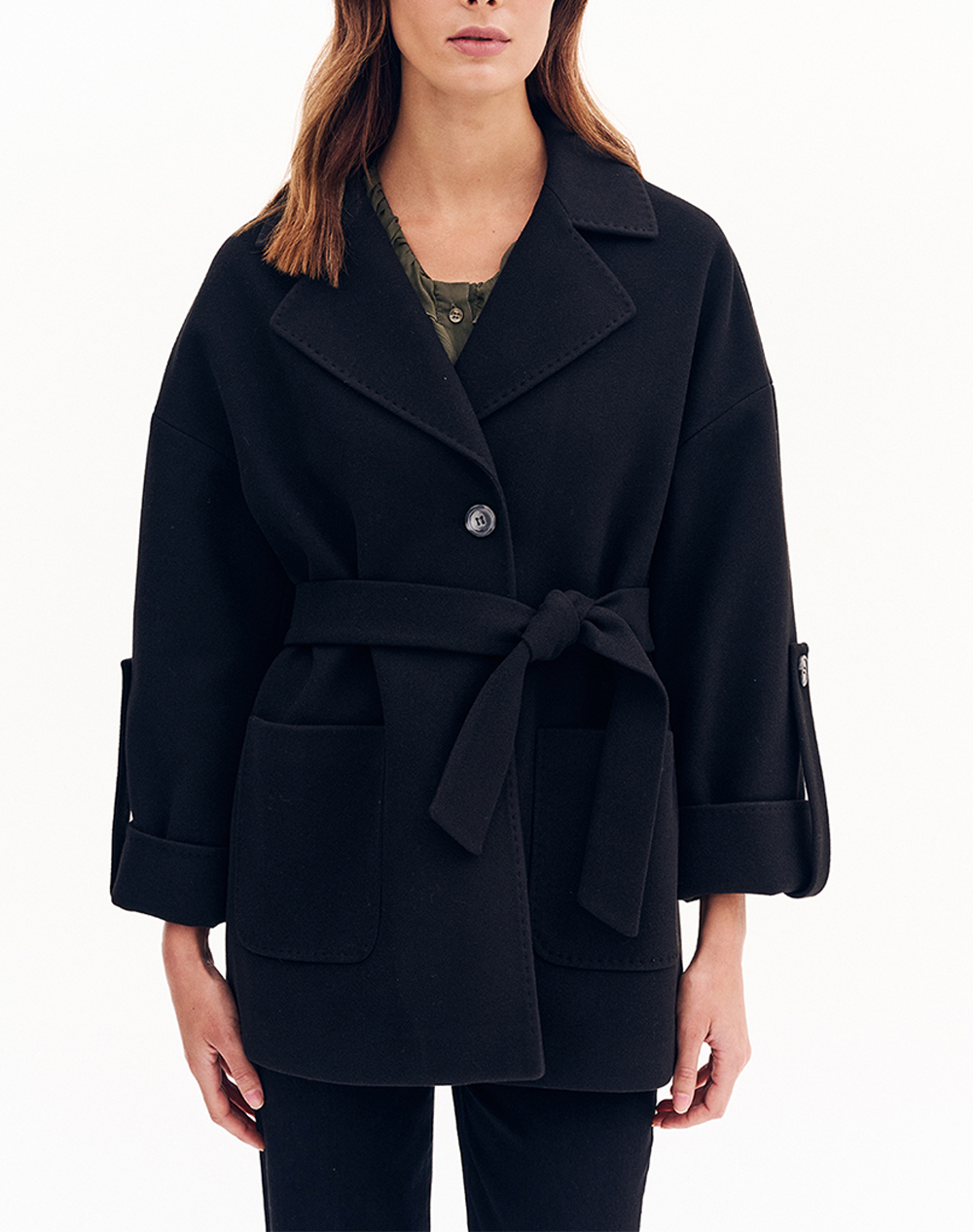 FOREL Παλτό 081.70.01.028-Μαύρο Black