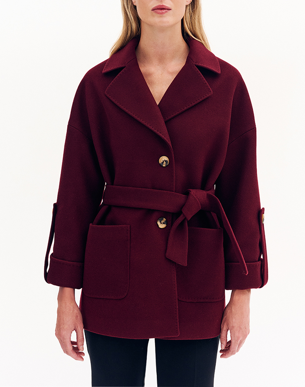 FOREL Παλτό 081.70.01.028-ΜΠΟΡΝΤΩ Bordeux