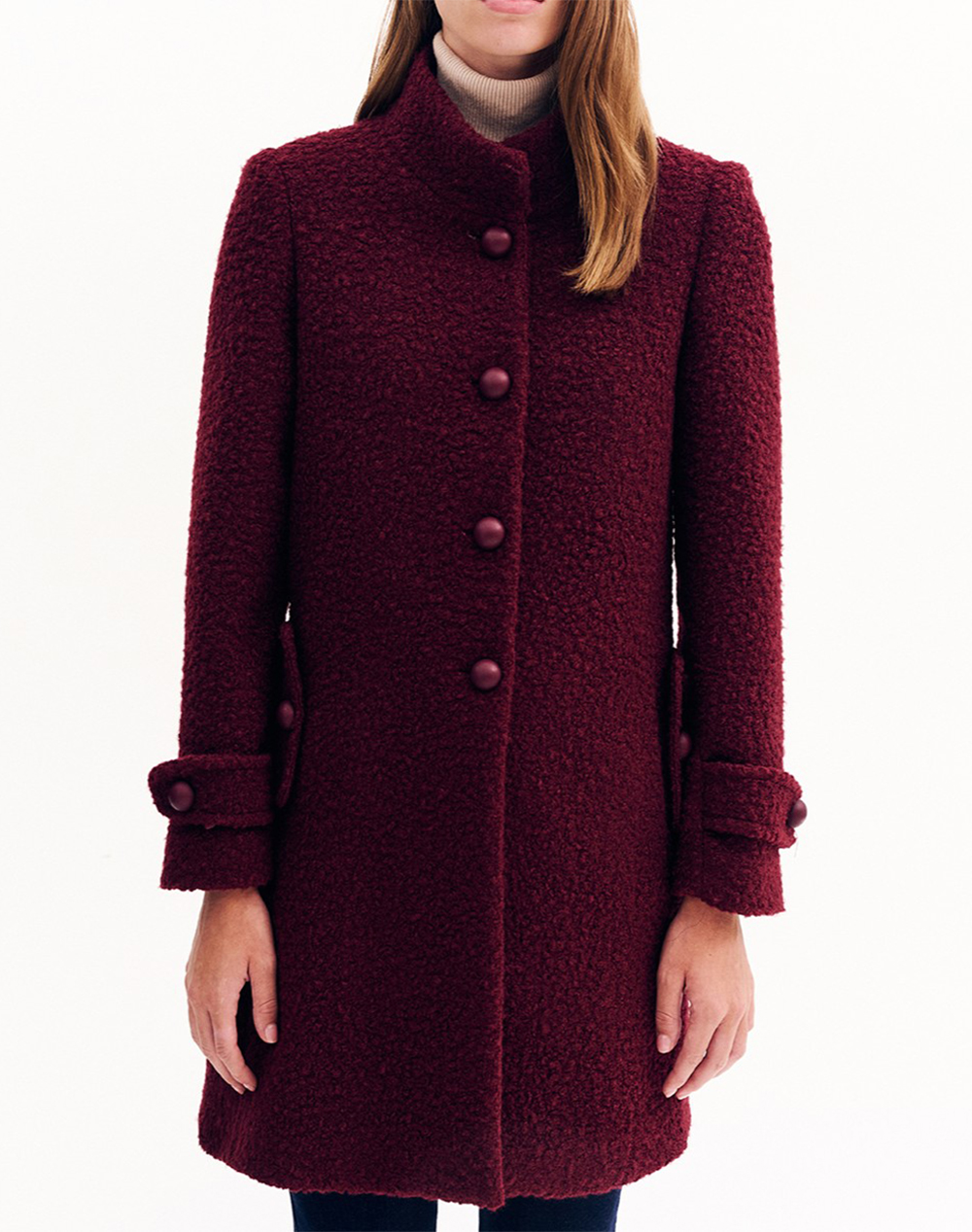 FOREL Παλτό 081.70.01.026-ΜΠΟΡΝΤΩ Bordeux