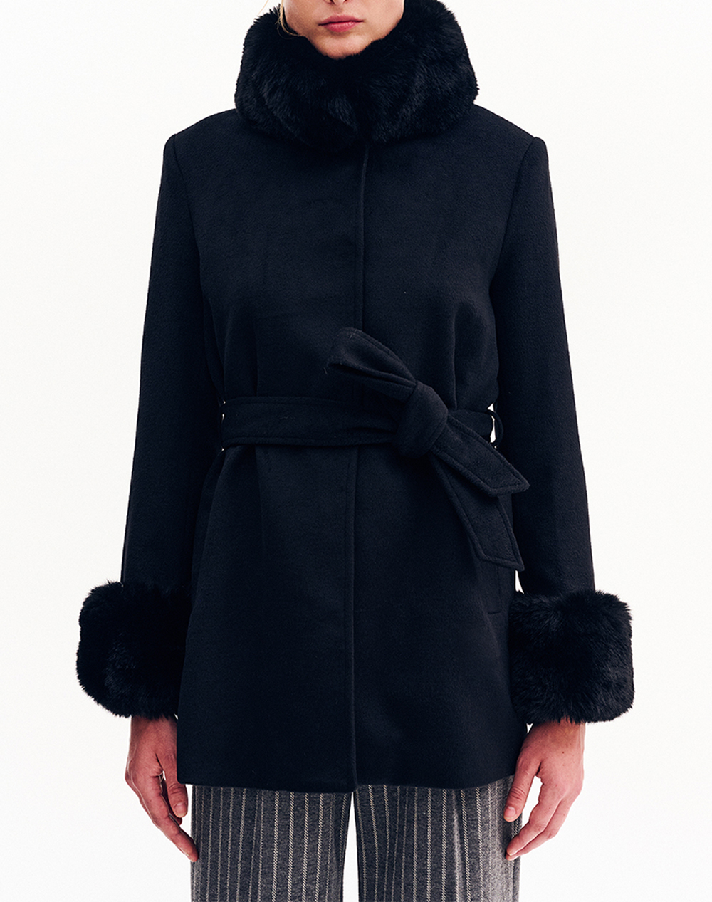 FOREL Παλτό 081.70.01.033-Μαύρο Black