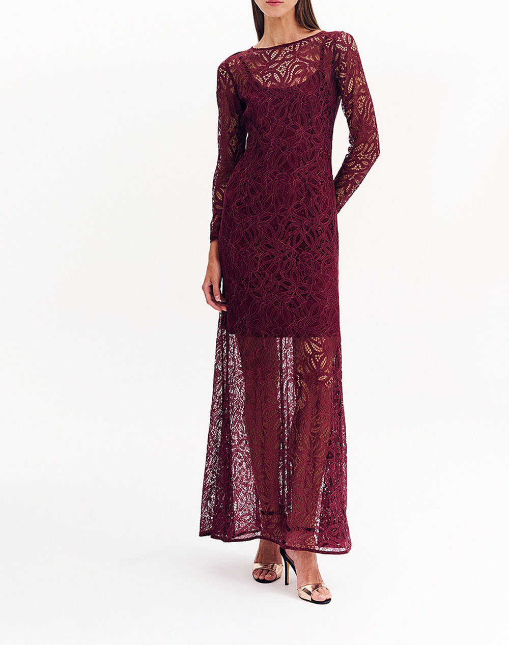 FOREL Φόρεμα 081.50.01.004-ΜΠΟΡΝΤΩ Bordeux