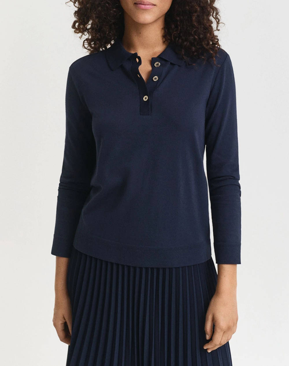 GANT GANT ΜΠΛΟΥΖΑ ΜΜ REG SEAMLESS BUTTON LS POLO 3GW4202635-433 DarkBlue