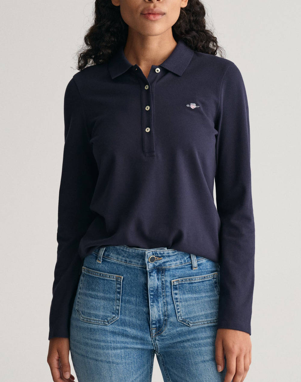 GANT GANT ΜΠΛΟΥΖΑ ΜΜ SLIM SHIELD LS PIQUE POLO 3GW4202521-433 DarkBlue