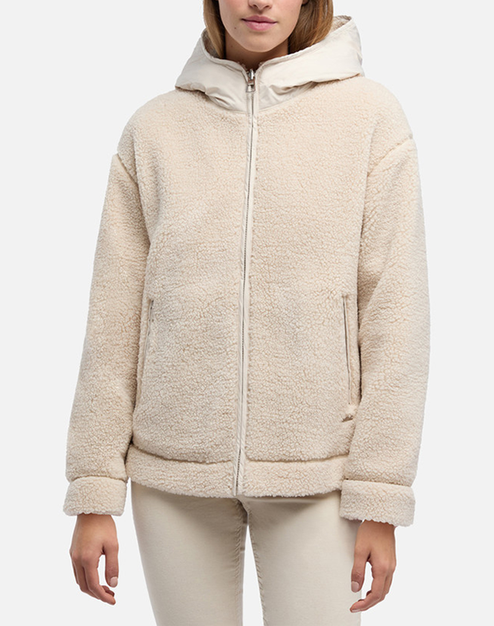 GEOX W SWEATER HOOD+ZIP - 200121T31 W5675ETC214F1868-F1868 Biege