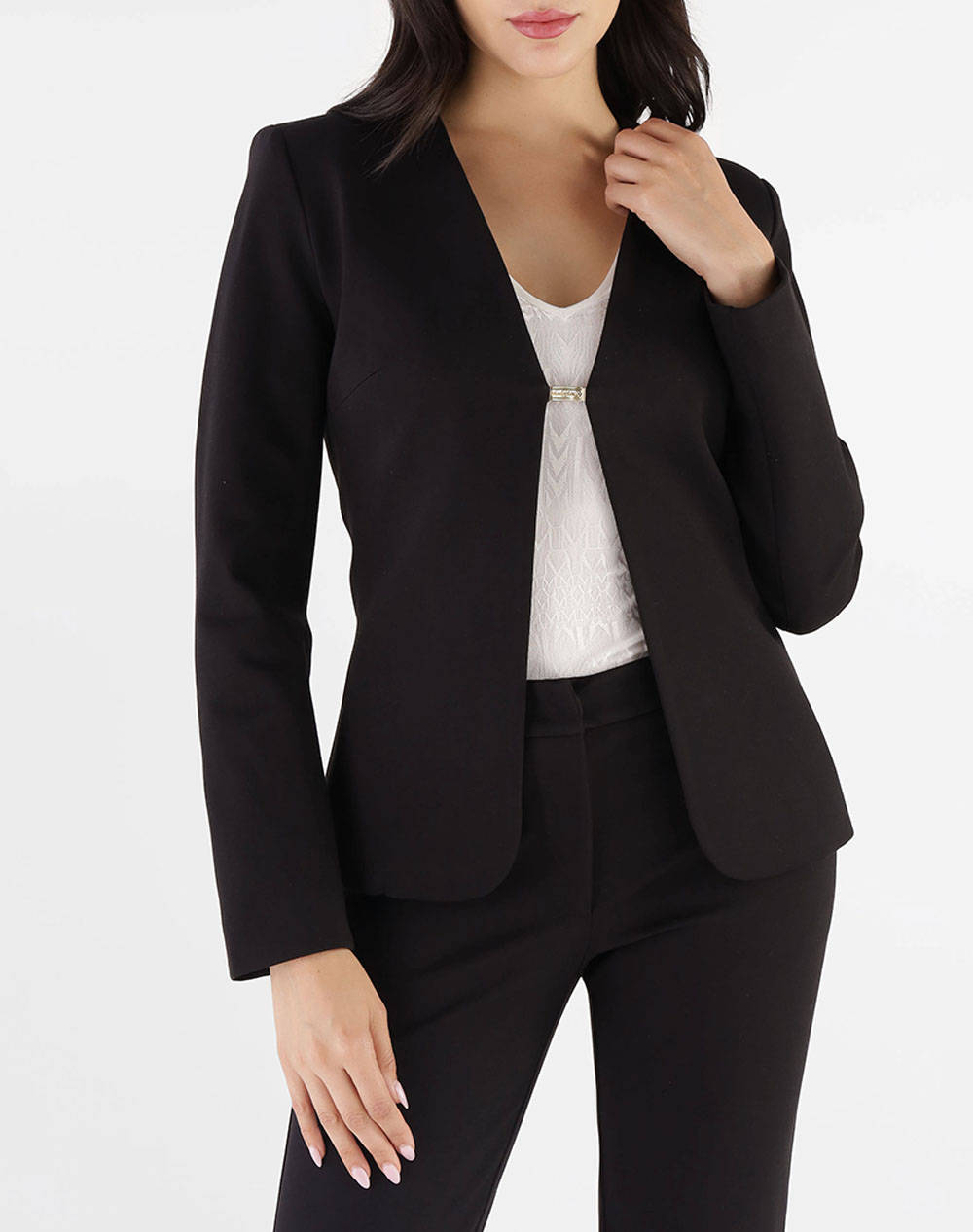 GUESS MARCIANO GUESS BY MARCIANO GWEN FRONT OPEN BLAZER ΣΑΚΑΚΙ ΓΥΝΑΙΚΕΙΟ 5YGN187160A-JBLK Black