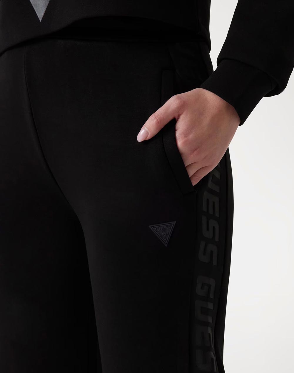 GUESS BRENDA SCUBA STRAIGHT LEG PANT ΠΑΝΤΕΛΟΝΙ ΓΥΝΑΙΚΕΙΟ V3RB21K7UW2-JBLK Black φωτογραφία