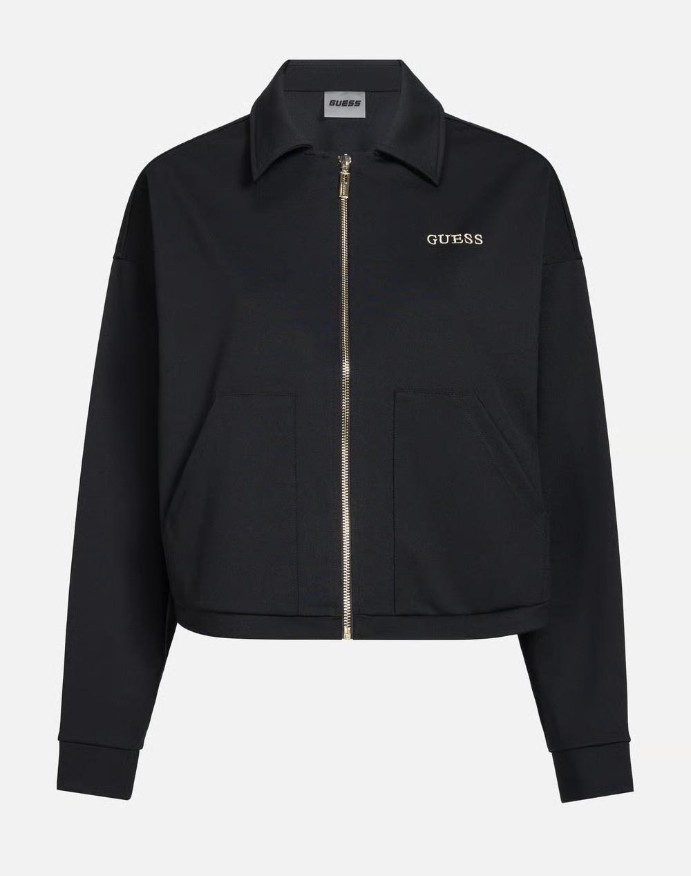 GUESS GUESS CARLA CROP ZIP JACKET ΜΠΟΥΦΑΝ ΓΥΝΑΙΚΕΙΟ V5YL08KCX42-JBLK Black