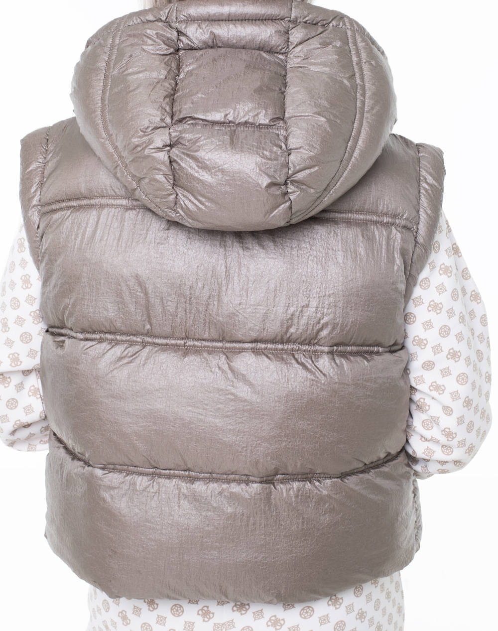 GUESS ERNESTINE CROP PADDED VEST ΜΠΟΥΦΑΝ ΓΥΝΑΙΚΕΙΟ W5YL11WHDO2-G1J1 Moccasin φωτογραφία