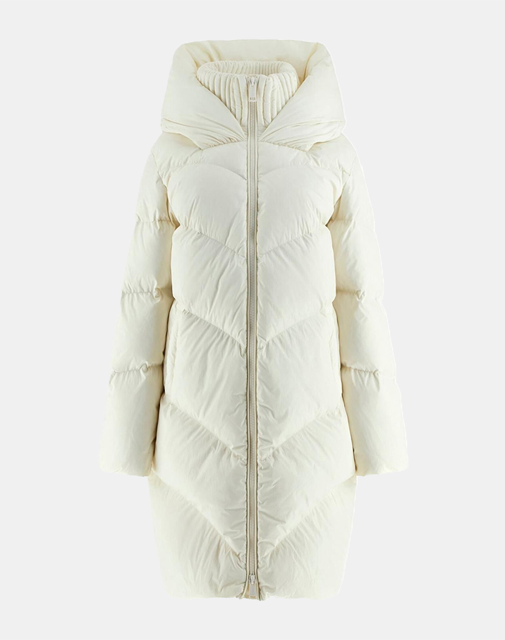 GUESS ELEONOR LONG REAL DOWN PUFFA ΜΠΟΥΦΑΝ ΓΥΝΑΙΚΕΙΟ W5BL54W0492-G012 OffWhite